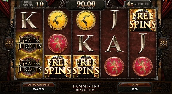 game of thrones mobile slot